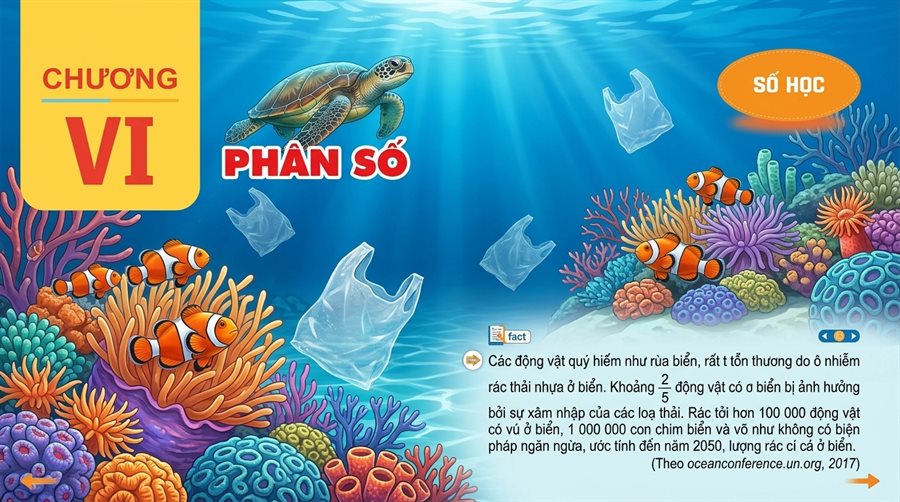 Sinh vật biển và ô nhiễm rác thải nhựa - Toán 6 KNTT