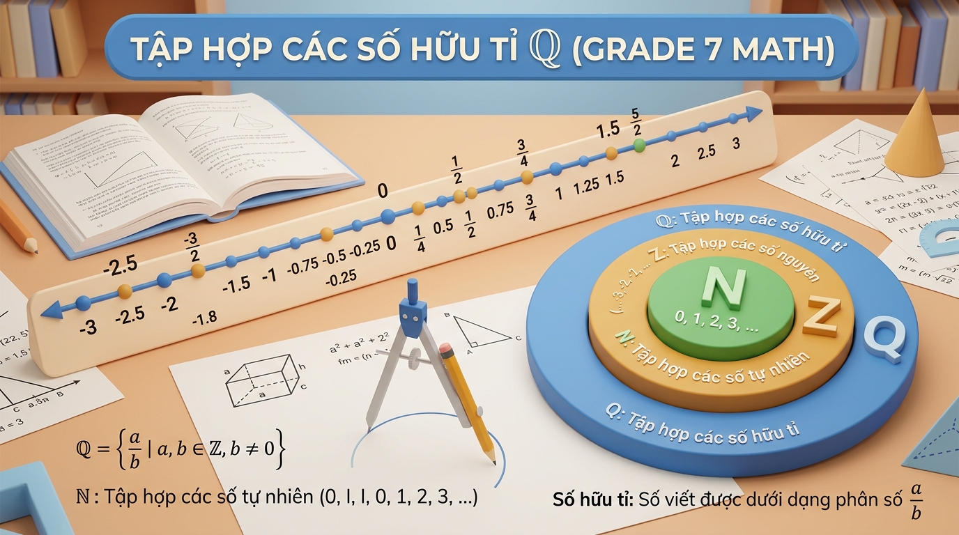 Banner Bài 1: Tập hợp các số hữu tỉ