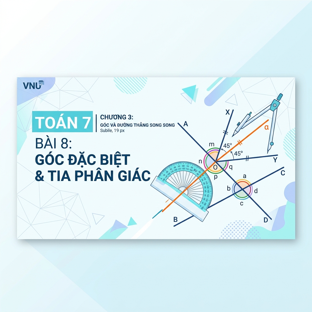 Banner Bài 8: Góc ở vị trí đặc biệt. Tia phân giác của một góc